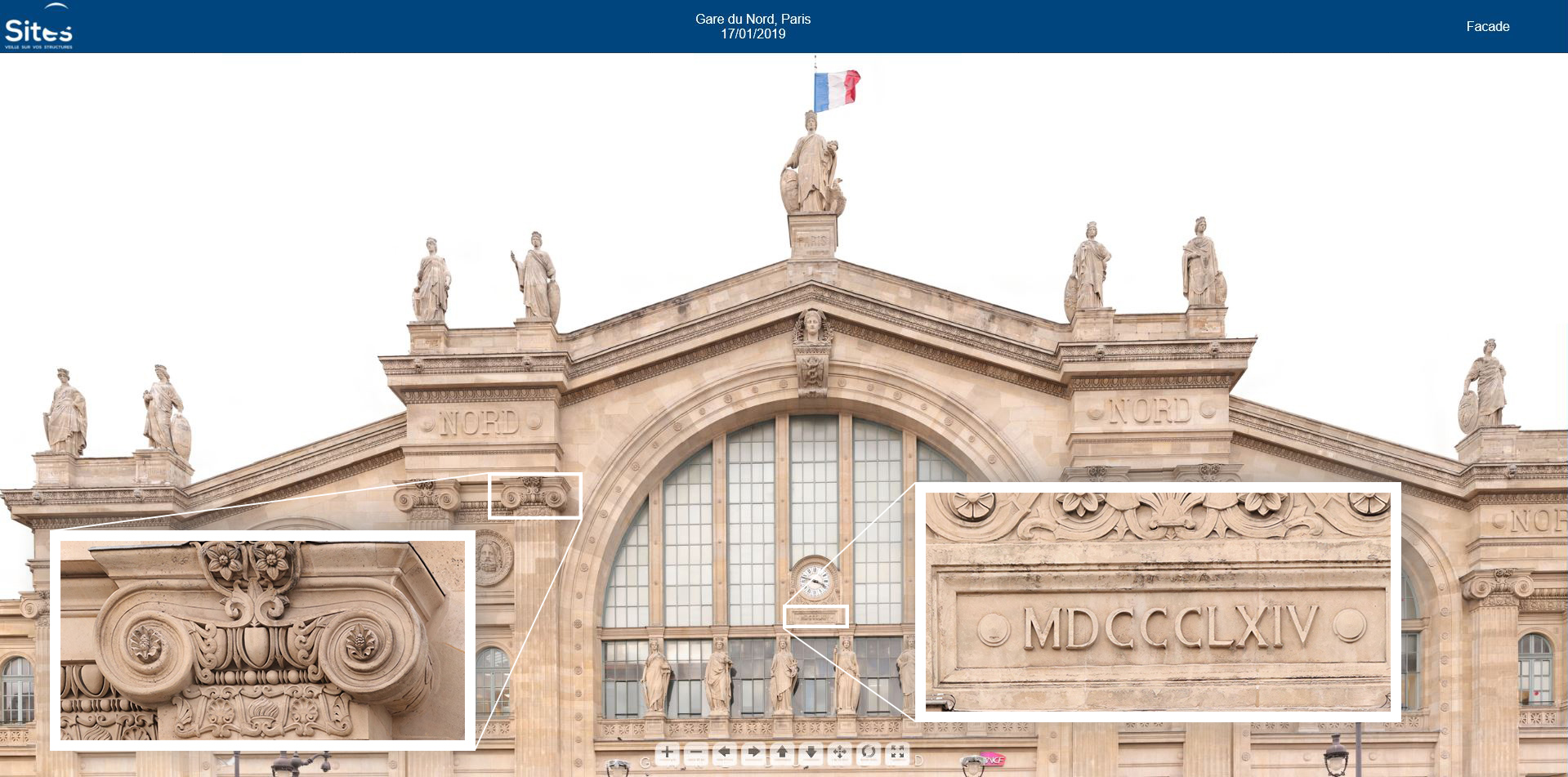 Facade Gare du Nord SITES